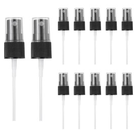 MECCANIXITY Fine Mist Spray Top, Spray Bottle Nozzle Mist Sprayer Perfume Top Replacement for 18 Caliber PET Bottles, for Cosmetic Perfume and Body Sprays Bottle, Pack of 12, Black