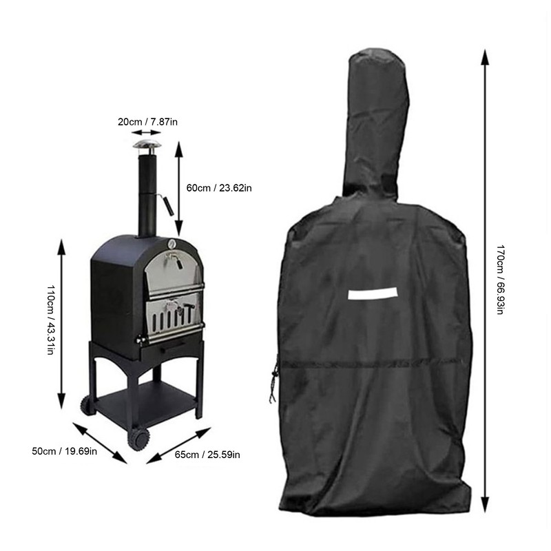 Outdoor Pizza Oven Cover Heavy Duty Oxford Cloth Rain Proof