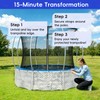 Trampoline Skirt,Suitable for 12ft and Larger Trampolines,Weather Resistant and Durable,Tool-Free