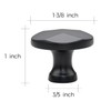 Ravinte 25 Pack Matte Black Round Cabinet Hardware Knobs,Solid Zinc