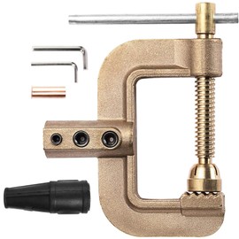 H HZXVOGEN Welding Ground Clamp, 400Amp Heavy Duty Earth Clamp for TIG MIG Stick Welder Machine, G Styles Solid Brass 1.65lbs