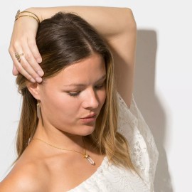 Unbranded Gold-plated Sterling Silver Spike Pencil Cut Gray Moonstone Earrings