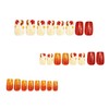 24 Pcs Fall Press on Nails Short Square Shaped Fake