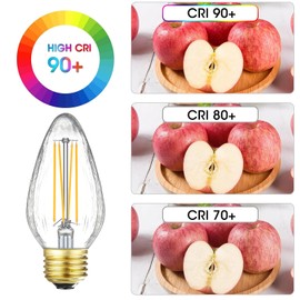 Leools E26 Vintage Edison Bulbs 8W Dimmable LED Bulbs Soft White 3000K 800lm 120V AC E26 Medium Base Light Bulbs for Pendant Light Fixture，6 Pack