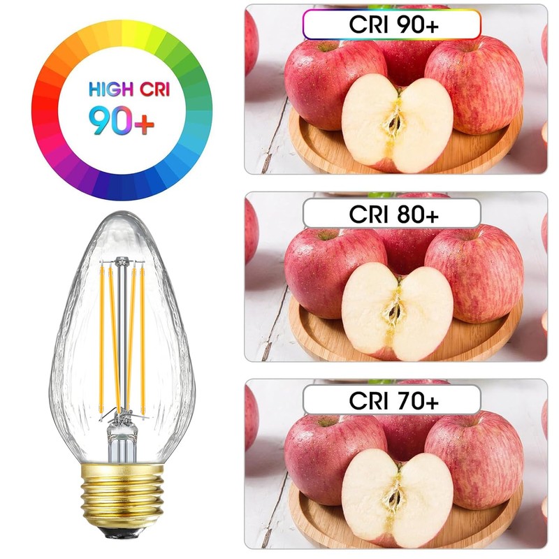 Leools E26 Vintage Edison Bulbs 8W Dimmable LED Bulbs Soft