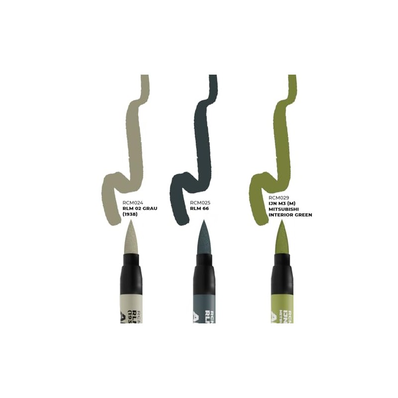 AK REAL COLORS Marker Set RCM110 WWII Axis Aircraft Cockpit