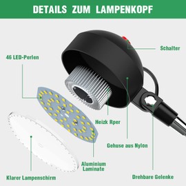 YouTeMei Magnetic Work Light 12W LED Machine Light for Lathe CNC Milling Drill Sewing Machine