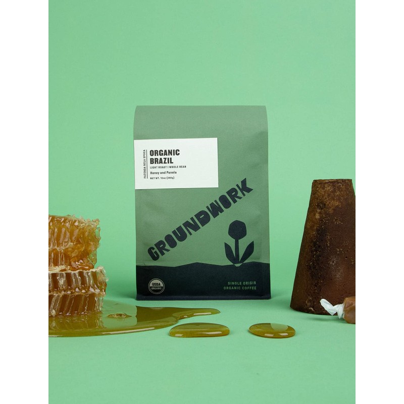 Groundwork Coffee Co Organic Brazil Whole Bean Coffee, 12 Oz