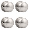 Probrico Dummy Door Knob Brushed Nickel Finish Interior Door Knobs