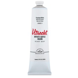 Utrecht Artists' Acrylic Paint - Titanium White, 5 oz tube