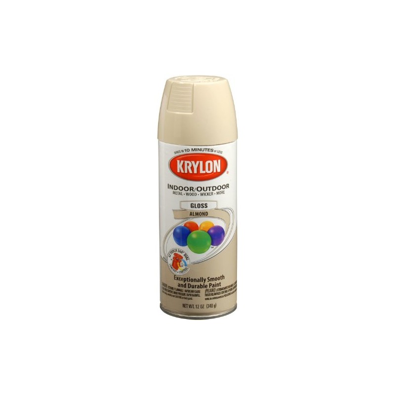 Krylon K05150607 ColorMaster Paint + Primer, Gloss, Almond, 12 oz.
