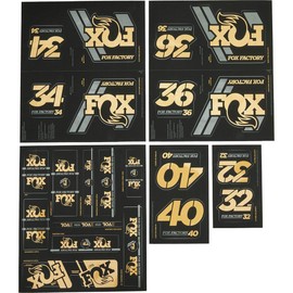 Fox Racing Shox Heritage Fork and Shock Decal Kit Gold, One Size