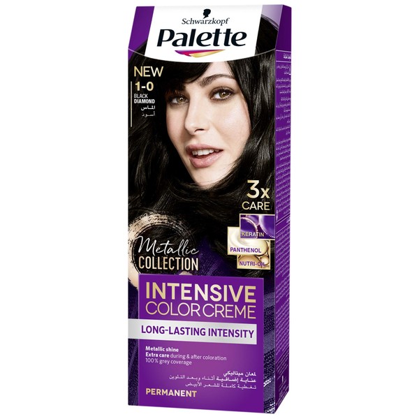 Schwarzkopf Palette Intensive Permanent Colour Cream Hair Colour 1-0 Black 100 ml