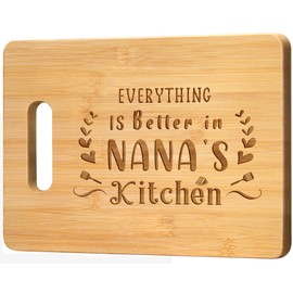 Pandasch Nana Gifts from Grandkids, Best Nana Christmas Gifts, Unique Birthday Gift for Nana- Unique Engraved Bamboo Cutting Board, Funny Mothers Day, Birthday or Christmas Gifts for Nana