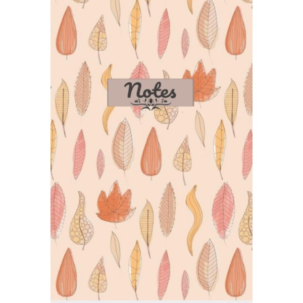 Cute Fall Leaves Neutral Colors Notebook/ Journal:: 6"x9" - 60