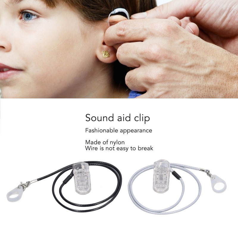 2pcs Sound Amplifier Clip Rope Nylon Monaural Sound Aid Protective