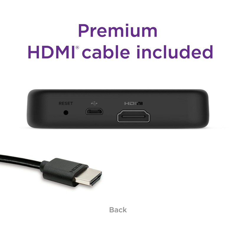 Roku Premiere Streaming Media Player HD/4K/HDR Simple Remote and Premium