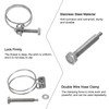 sourcing map 10Pcs Double Wire Hose Clamp, 38-42mm Adjustable Stainless
