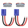 Horsun EC5 Male Connector Bare Leads Silicone Cable Wire 2-PCS