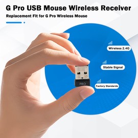 VBESTLIFE G Pro USB Mouse Receiver, 2.4G USB Dongle Mouse Receiver Adapter Replacement Fit for G Pro Mouse