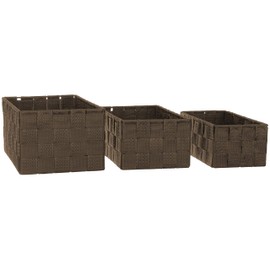 Brandsseller Decorative Storage Box – Rattan Look, Set of 3