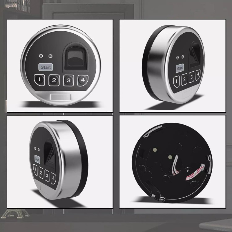 MOUNT EMP Fingerprint Safe lock Replacement Chrome Lock & Right