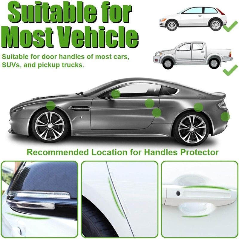 JinRui-T Car Door Handle Protectors Film 8PCS Car Door Handle