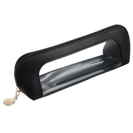 Sorcristy Clear Makeup Bag Double Sided Clear Toiletry Bag for Women Portable Make Up Organizer Traveling Compact Car Bags Makeup Brush Bags Travel Makeups Brush Holder Small Make up Organizer(Black)