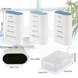 5-in-1 Office Stamp Set - Pre-Inked Rubber Stamp: Paid, Copy, Entered, Scanned, Approved Stamp, Red-Ink Stamp Impression Size 1.5’’ X 0.55’’, Cute & Unique Designed Business Message Stamp