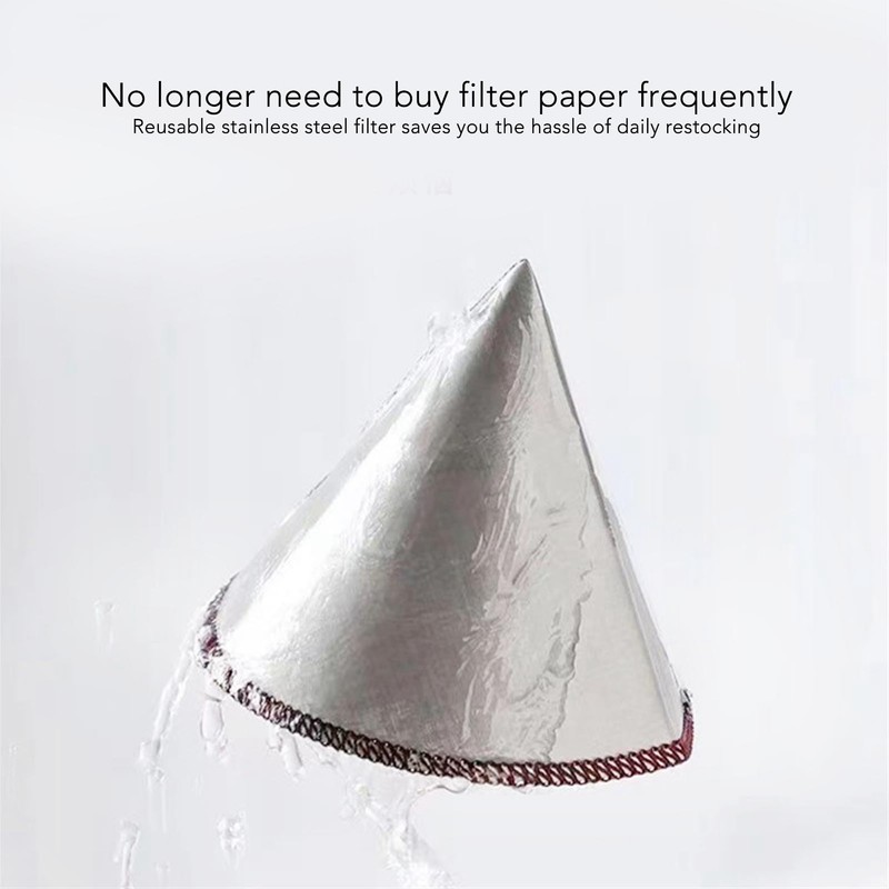Stainless Steel Cone Shape Coffee Filter Fine Mesh for Pour