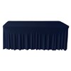Gowinex 6ft Navy Blue Spandex Table Skirt Spandex Tablecloth Stretch