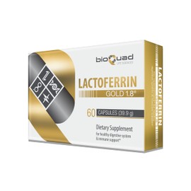 Lactoferrin Gold 1.8 - Para el apoyo inmunitario, la salud digestiva y la absorción de hierro - Sin lactosa, sin gluten, sin OMG (60 unidades)        