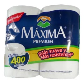 Maxima Premium PAPEL HIGIENICO - Pack - 4 - 1 - Doble hoja