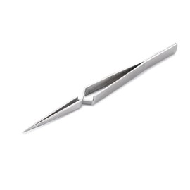 Huron Tweezers, Cross-Lock Straight Fine Point, 4.5"
