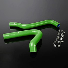 G-PLUS Silicone Radiator Hose Kit Compatible with CHEVY C/K SERIES C10 PICKUP /2PCS 1967-1972,Green