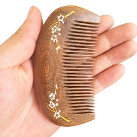 EXOTIC MYTH wooden comb Natural Anti-static Sandalwood Wooden Hair Comb with gift bag (EM10-3)