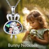 POPLYKE Cute Bunny Necklace for Women 925 Sterling Silver Rabbit