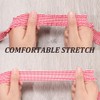 CABODYALS 10 Yards 1 Inch Red White Gingham Double Ruffle