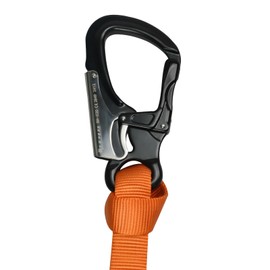 S.E.PEAK Speedline Kit, 1-Inch 29kN Nylon Webbing with CE 25kN Snap Hook, Arborist Rigging Gear (Orange,26",6 Pack)