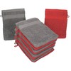 10 Piece Set Wash Mitts Premium Colour: red and anthracite,