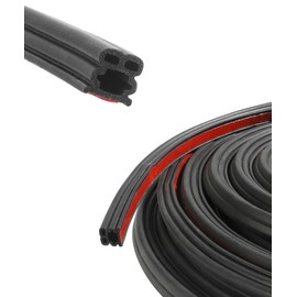 SCUARI 52.5Ft Car Door Seal Strip,Automotive Weather Stripping,Car Accessories Rubber Seal Strip,Double Layer Shape Self Adhesive Rubber Auto Door Soundproofing Weatherstrip,Fit for Cars SUV (33ft)