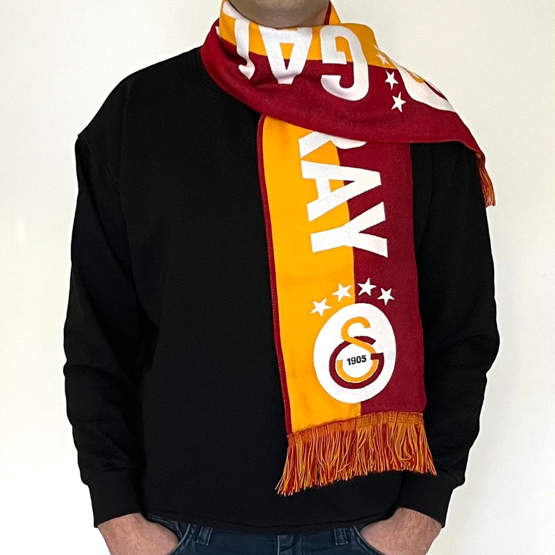 Galata Saray Scarf for Football Fans, Yellow and red