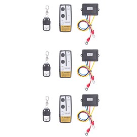 3 Pcs Universal Wireless Winch Remote Control Electric Winch Controller with 3 Receiver 3 Remote Key
