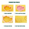 16Pcs Ocean Animal Cookie Cutters with Plunger Stamps Set, Fish,