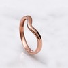 TJC Solid Silver Wishbone Ring for Women 2MM Thick in