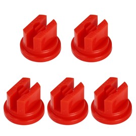 Tayffency 10 PCS Flat Fan Spray Tip 110 Degree Plastic Nozzle for Agricultural, Cleaning, Cooling (Red)