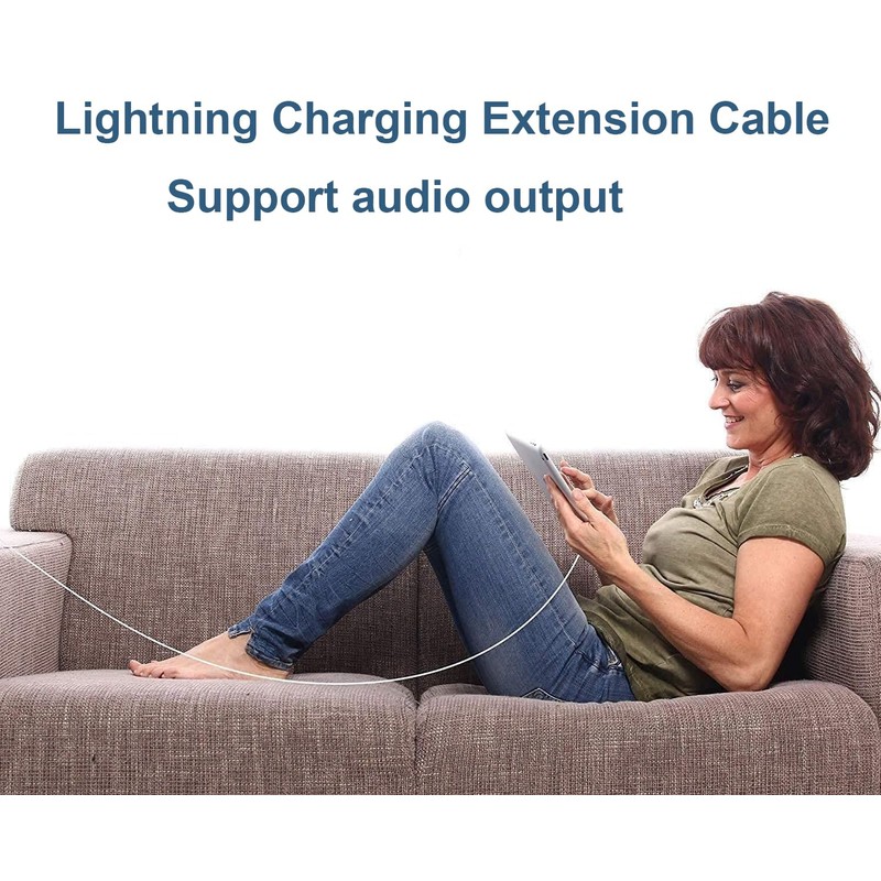 Belcompany Lightning Cable Extender Support Charge+Audio+Video+Data Transfer
