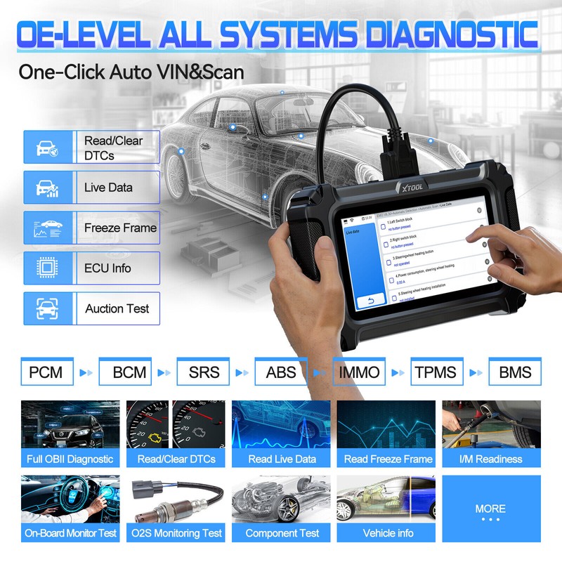 XTOOL IP500 For GMC Chevy All System Bidirectional Car OBD2