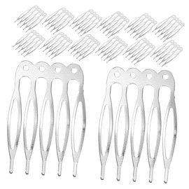 FRCOLOR 50pcs Metal Hair Side Combs for Women Durable Wedding Hair Accessories Teeth French Combs for Bridal Hairstyles for Engagement Special Occasions