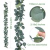 2 Pack Artificial Eucalyptus Garland,Faux Silk Eucalyptus Leaves Hanging Vines